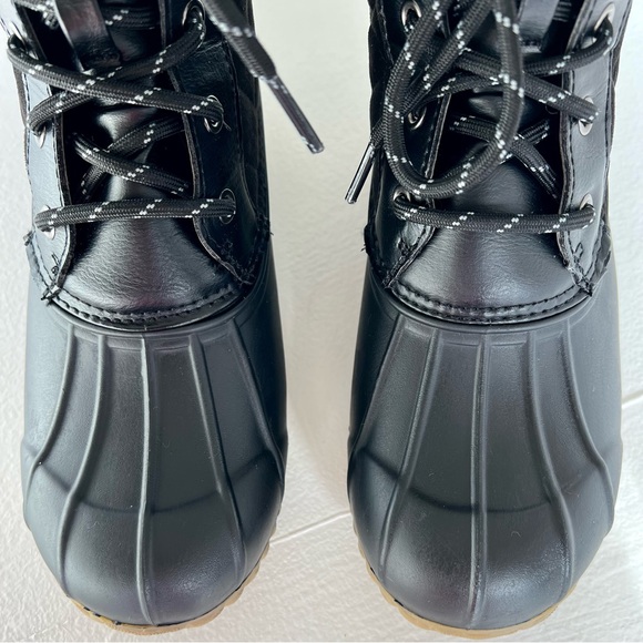 Liz Claiborne Winter/ Rain Boots Memory Foam LC Redonda Black Winter Boots Sz 6 - Picture 13 of 15